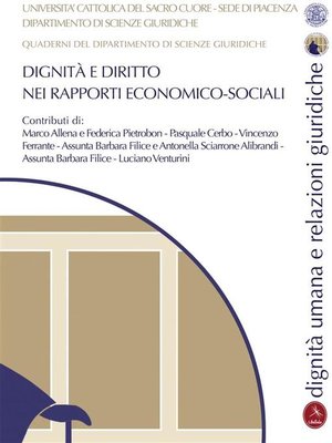 cover image of Dignità e diritto nei rapporti economico-sociali